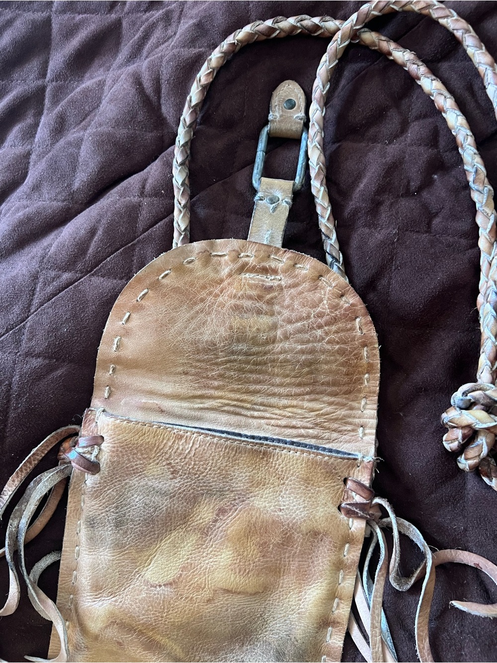Bed|Stu Sandy Lane II Fringed Leather Crossbody Bag - Picture 2 of 5